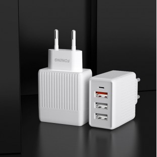 شاحن ميكرو فونينج Foneng Fast Charger Adaptor EU32 with Micro Cable 3 USB  